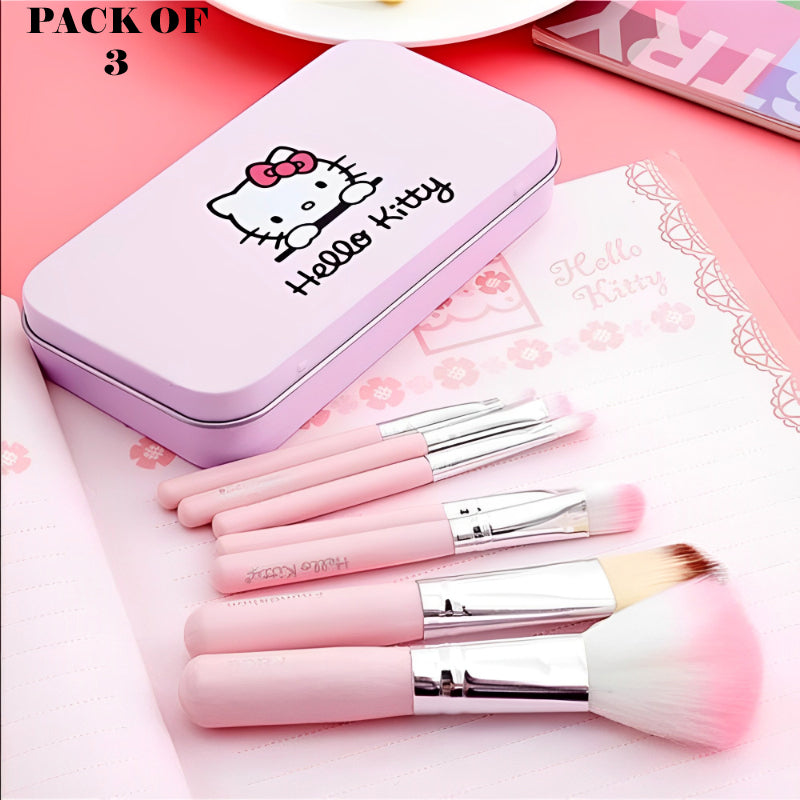 Mini Hello Kitty 7PCS Brush Kit (Pack of 3)