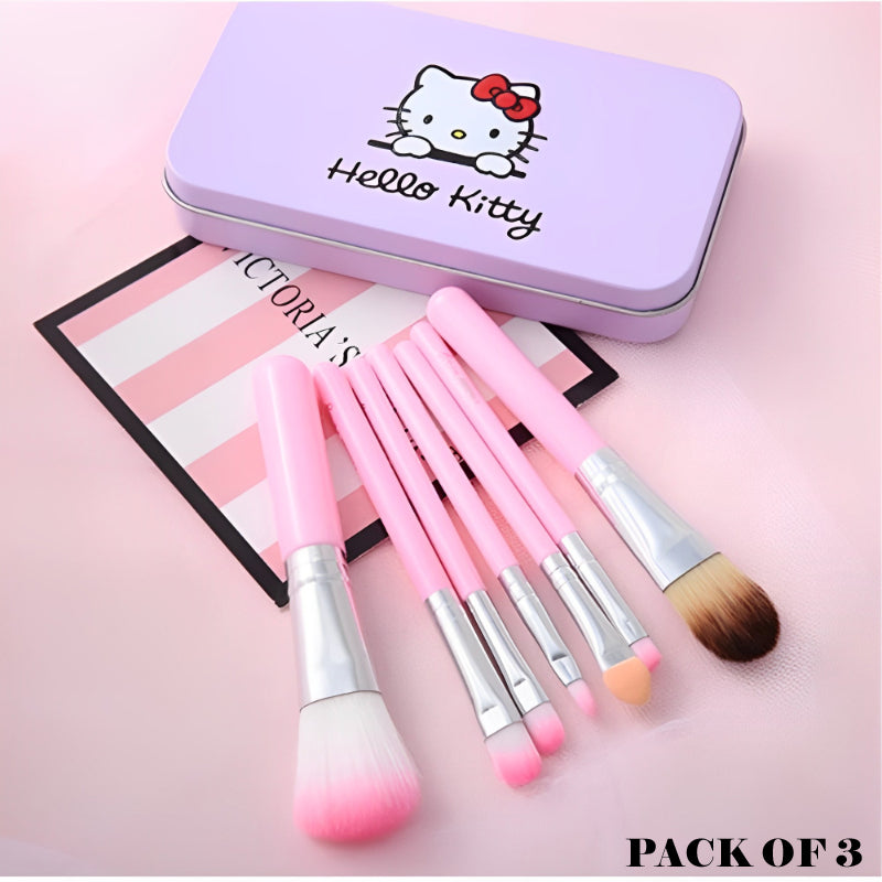 Mini Hello Kitty 7PCS Brush Kit (Pack of 3)