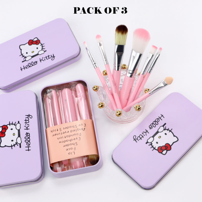 Mini Hello Kitty 7PCS Brush Kit (Pack of 3)