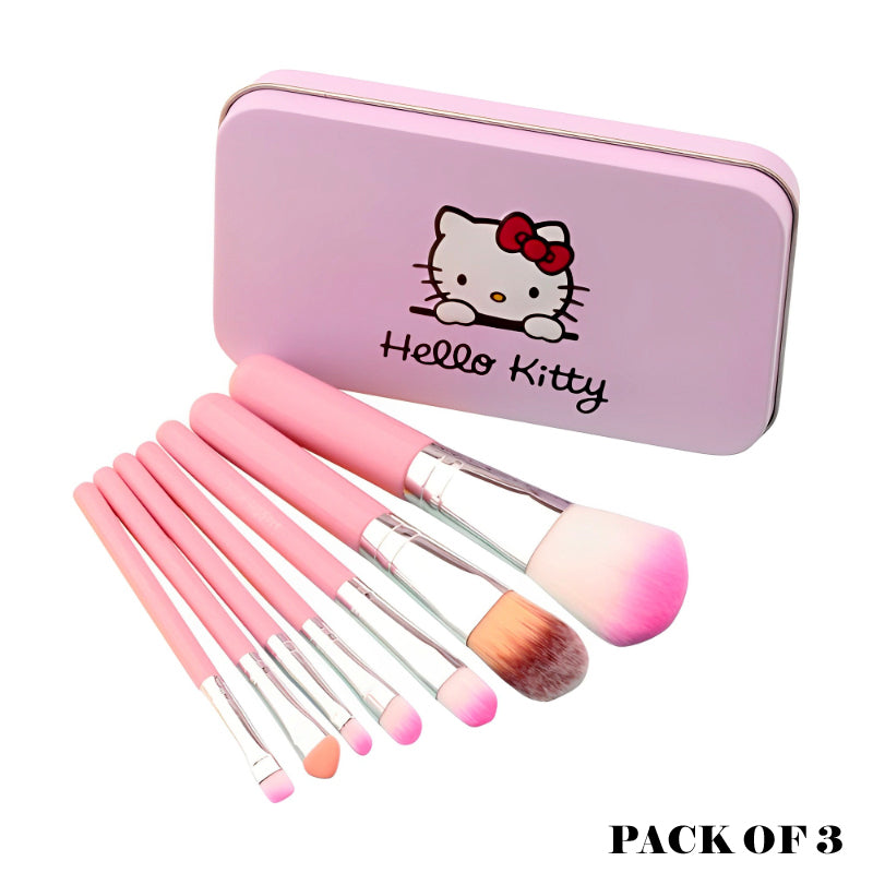Mini Hello Kitty 7PCS Brush Kit (Pack of 3)